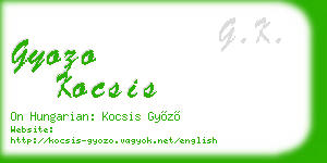 gyozo kocsis business card