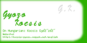 gyozo kocsis business card